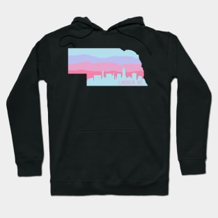 Nebraska Lincoln Skyline Sunset Hoodie